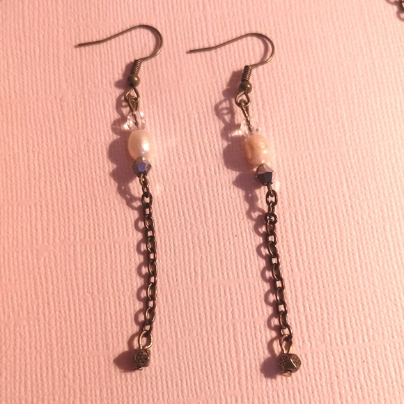 Chain 'n' charm necklace and earrings set - Picture 2 of 5